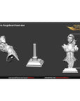 Myra Forgeheart Bust - Gilded Wrath - 3d Printed Miniature Sculpted by White Werewolf Tavern