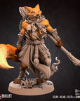 Foxfolk Monk - 3d Printed Miniature sculpted by Bite the Bullet
