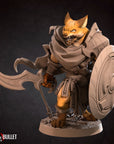 Foxfolk Warrior - 3d Printed Miniature sculpted by Bite the Bullet