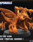 Insectoid Alien Basic Frontline Warriors - 3d Printed Miniature Sculpted by Papsikels Miniatures