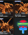 Insectoid Alien Basic Frontline Warriors - 3d Printed Miniature Sculpted by Papsikels Miniatures