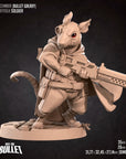 Space Ratfolk Soldier - Bullet Galaxy - 3d Printed Miniature sculpted by Bite the Bullet