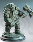 Kilroy of Voksnja, Earth Elemi Dwarf Cleric - 3d Printed Miniature Sculpted by DM Stash