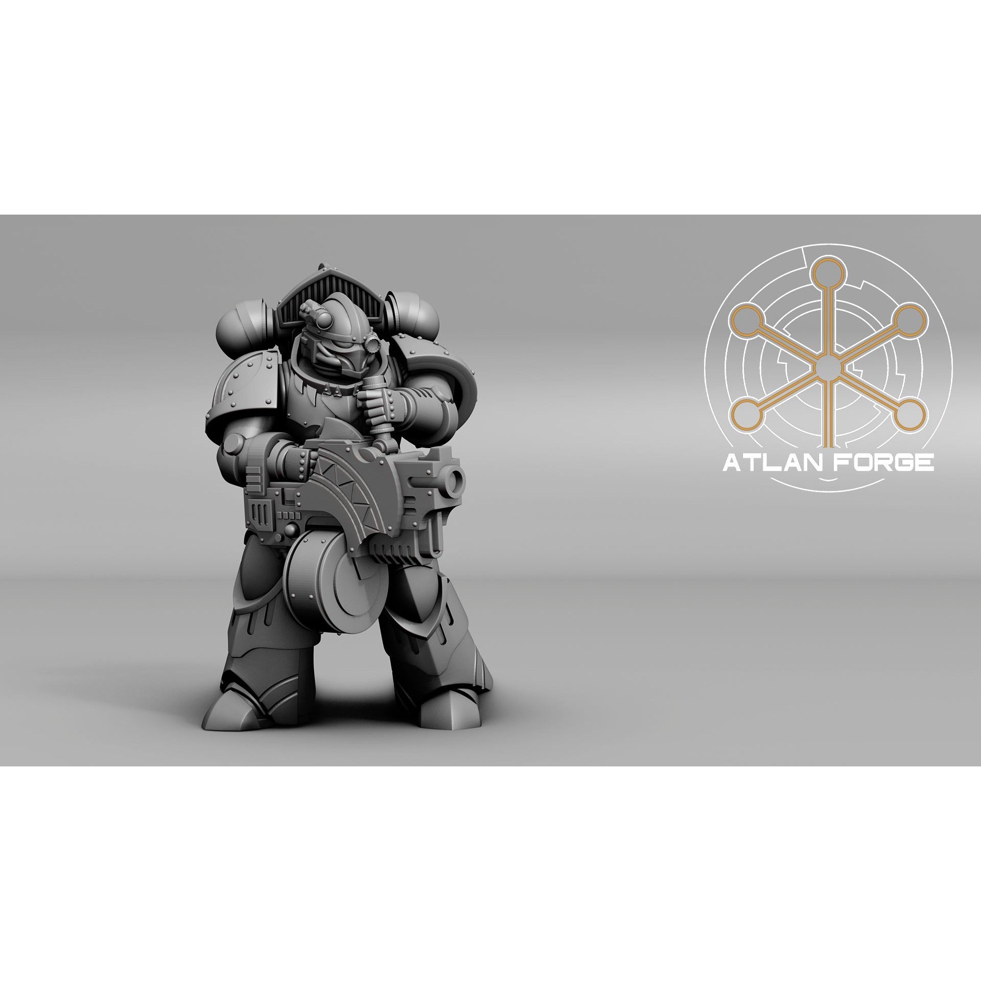 Atlan Forge - 5 Model Modular Unit 3d Printed Sculpted by Atlan Forge