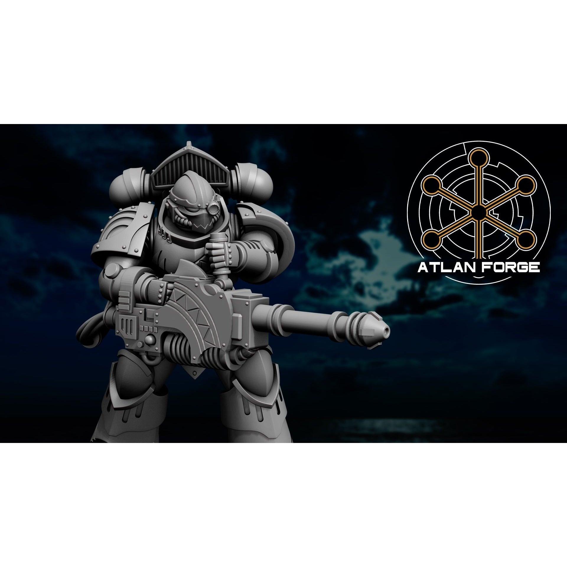 Atlan Forge - 5 Model Modular Unit 3d Printed Sculpted by Atlan Forge