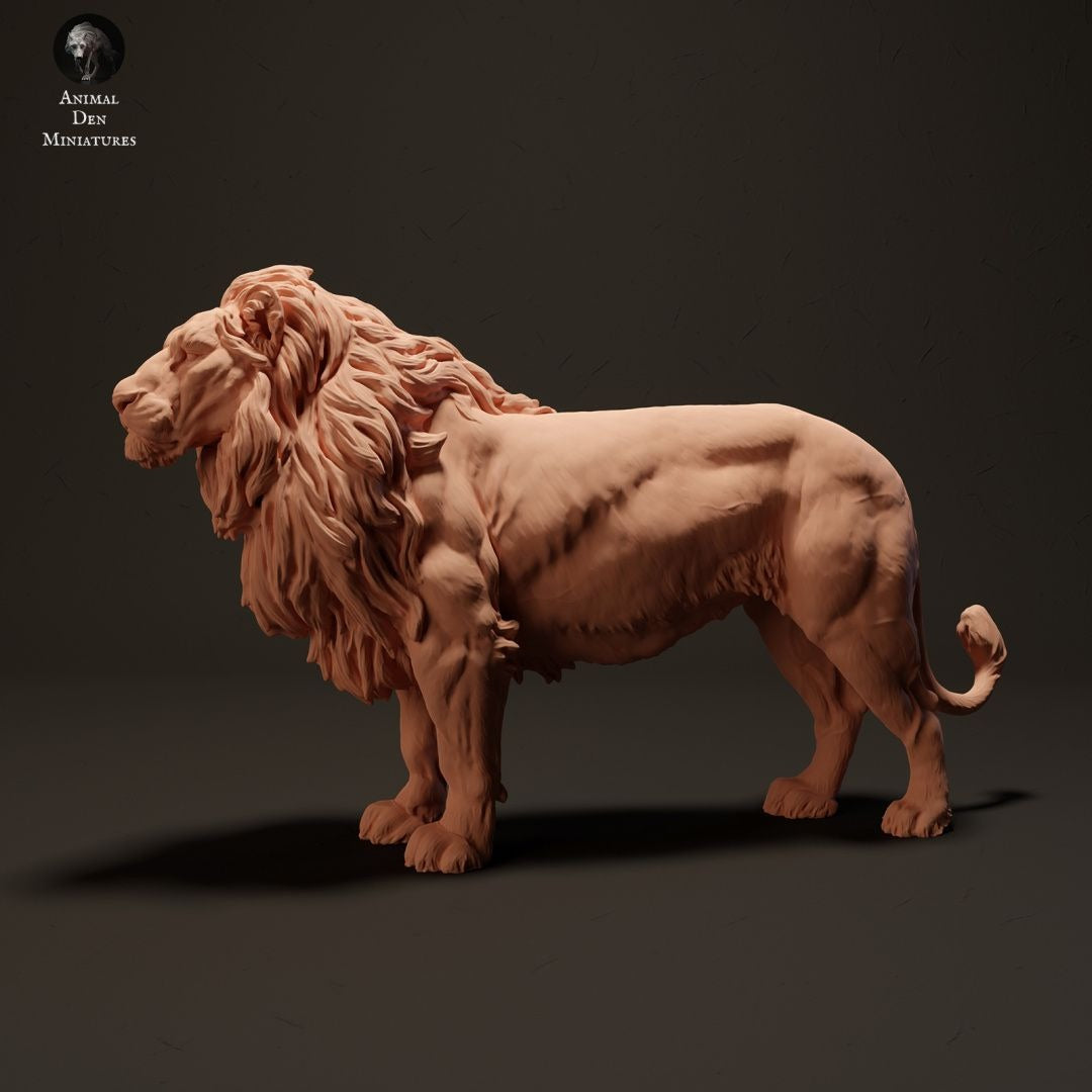 Lion - 3d Printed 1:24 Scale Miniature by Animal Den – CheddarMinis for Free 1 24 Scale Printables
