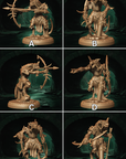 a series of photos of a bronze statue