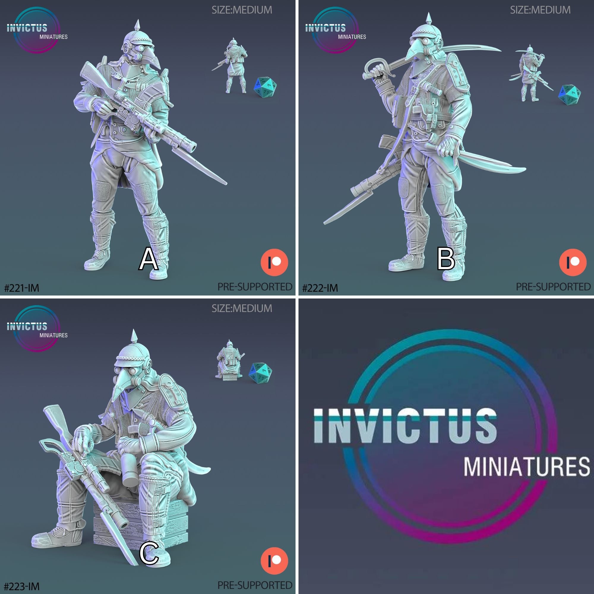 Plague Doctor General - 3d Printed by Invictus Miniatures