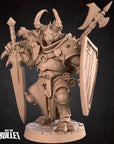 Dragonborn Fighter - 3d Printed Miniature sculpted by Bite the Bullet