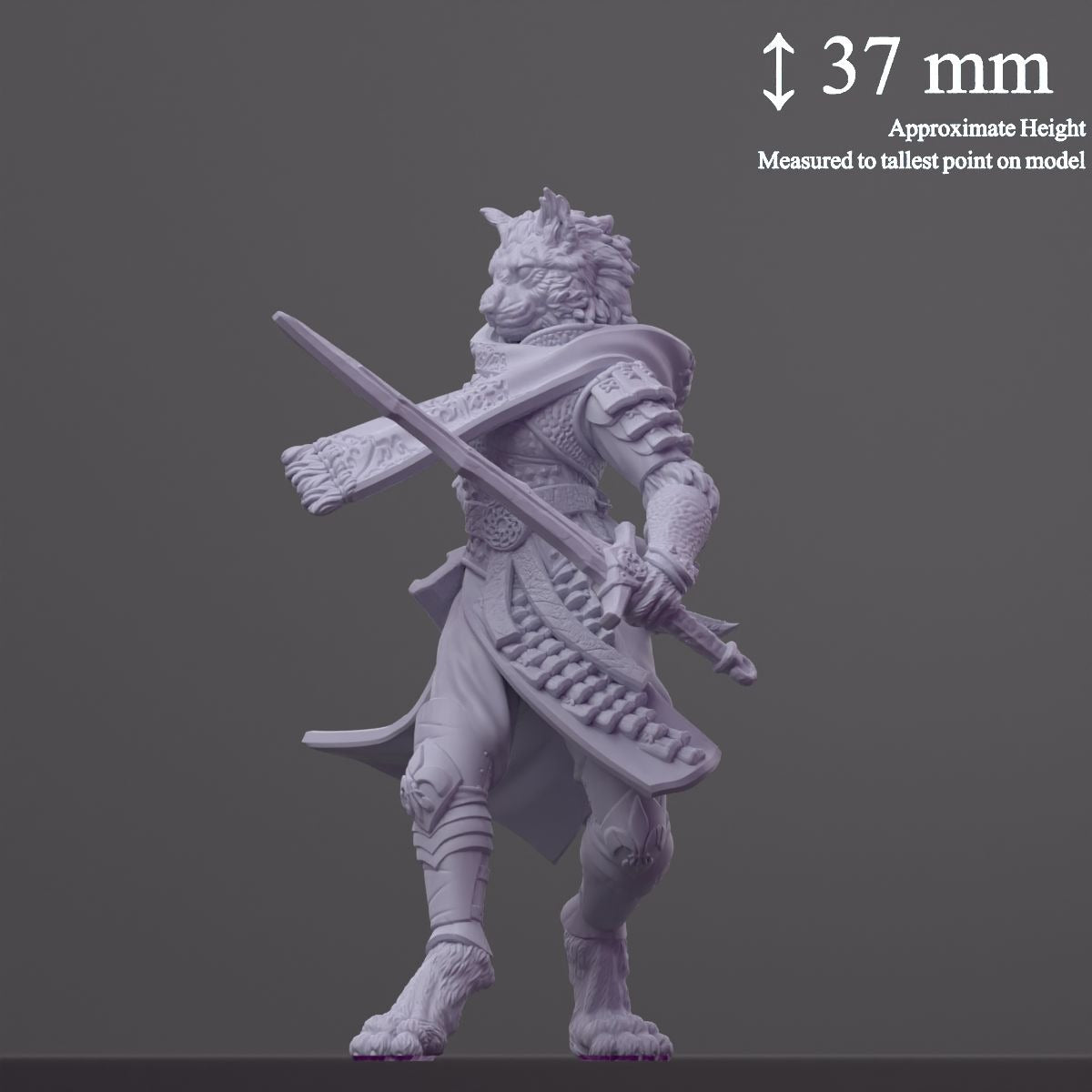 Tabaxi Fighter Sandrim - 3d Printed Miniature by DND Is A Woman