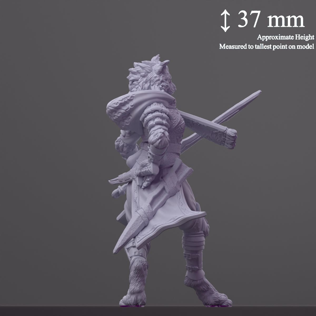 Tabaxi Fighter Sandrim - 3d Printed Miniature by DND Is A Woman