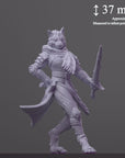 Tabaxi Fighter Sandrim - 3d Printed Miniature by DND Is A Woman