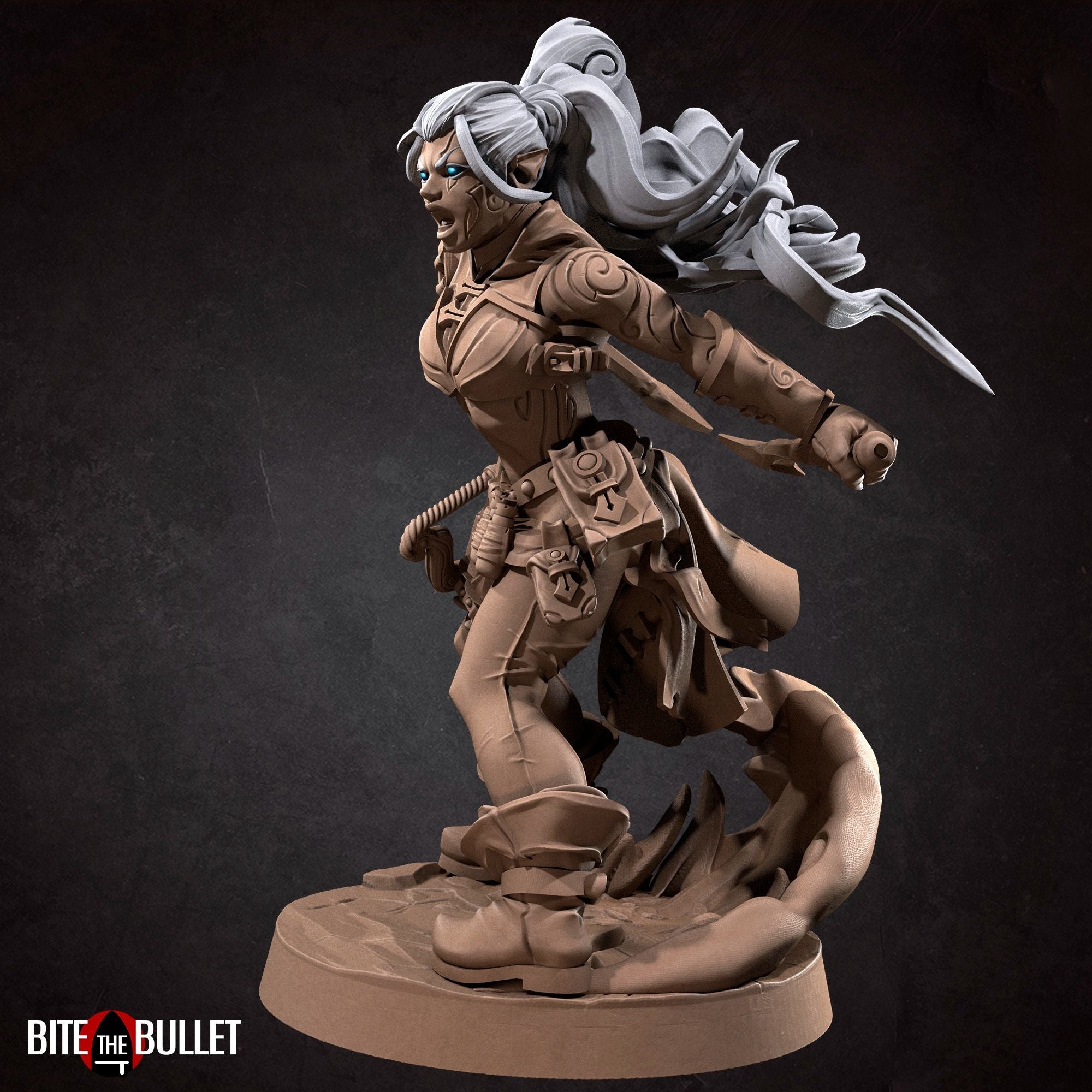 Air Genasi Ranger- 3d Printed Miniature by Bite the Bullet