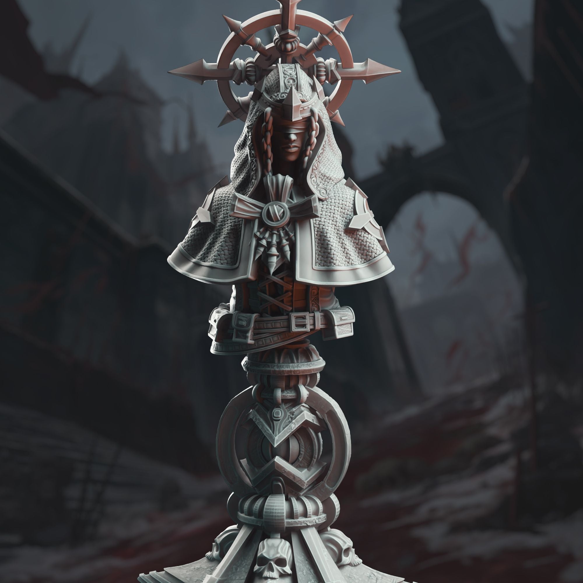 Amelie Saffron, Maiden Cleric BUST - 3d Printed Miniature by DM Stash