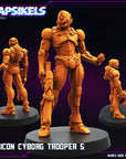 Silicon Cyborg Troopers - 3d Printed Miniature Sculpted by Papsikels Miniatures