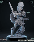 a figurine of a roman soldier with a sword