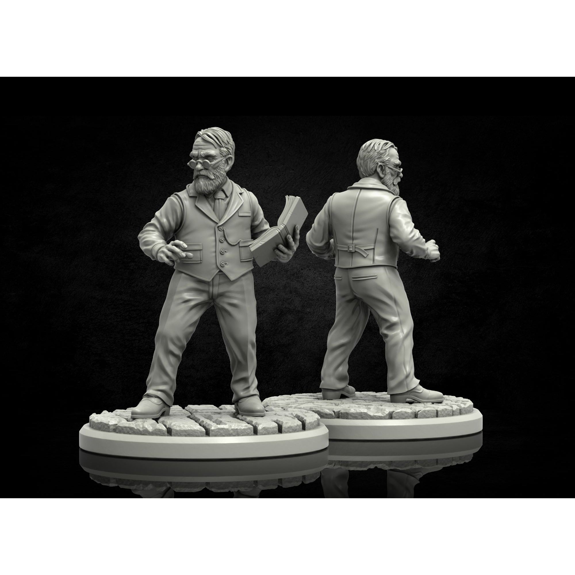 The Lead Librarian (Dr Henry Armitage) - Depths of N'Kai - 3d Printed Miniature Sculpted by Adaevy Creations