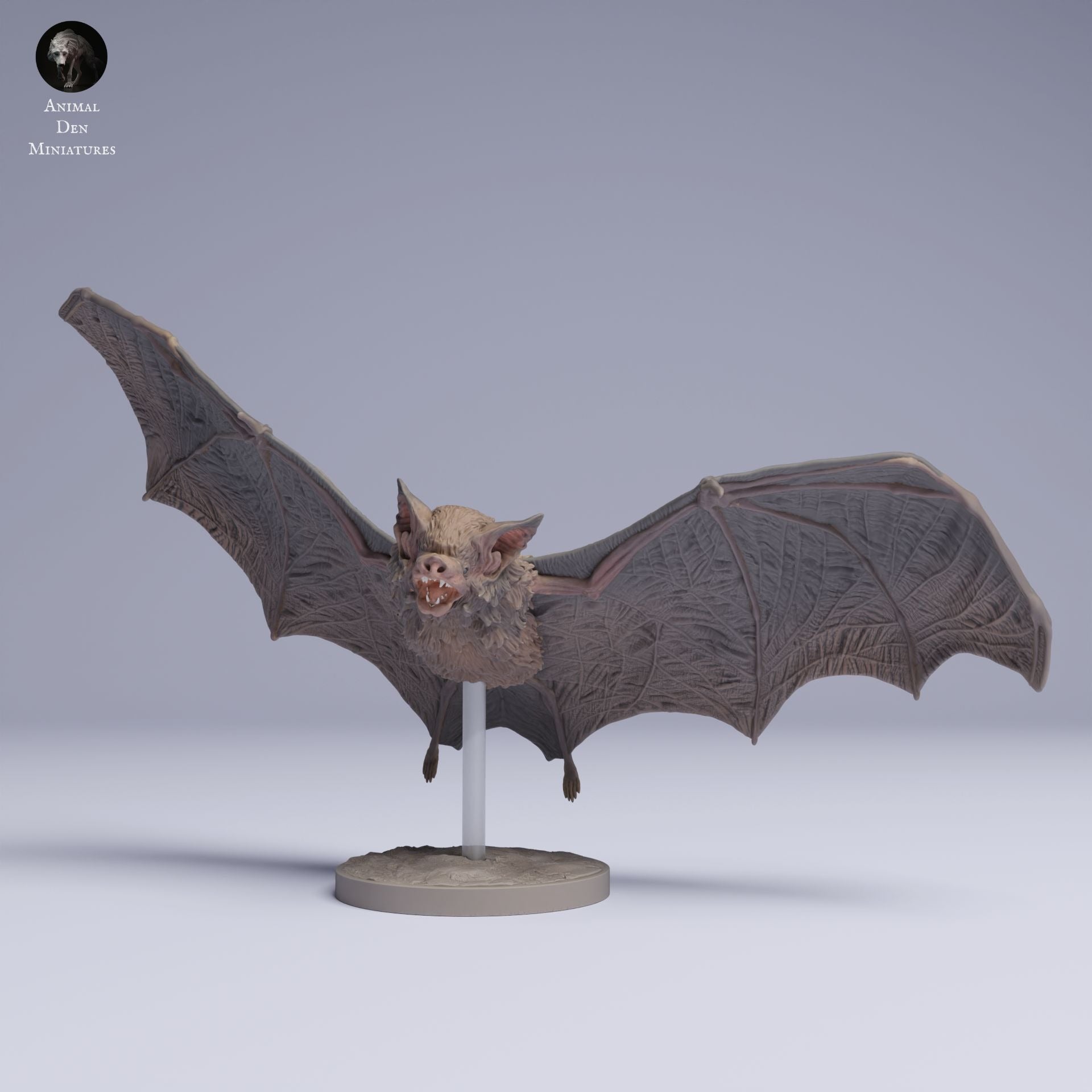 Kitti's Hog-Nosed (Bumblebee) Bat Flying - 3d Printed 1:1 Scale Miniature Sculpted by Animal Den