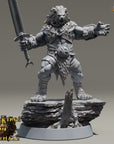 King Deepcut - Kings of Karmaaz (Lionfolk) - 3d Printed Miniature sculpted by Daybreak Miniatures