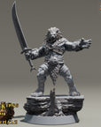 King Deepcut - Kings of Karmaaz (Lionfolk) - 3d Printed Miniature sculpted by Daybreak Miniatures