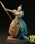 a statue of a woman with a sword