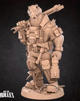 Space Lizard Mechanic - Bullet Galaxy - 3d Printed Miniature sculpted by Bite the Bullet