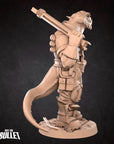 Space Lizard Mechanic - Bullet Galaxy - 3d Printed Miniature sculpted by Bite the Bullet