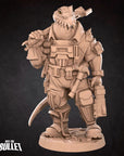 Space Lizard Mechanic - Bullet Galaxy - 3d Printed Miniature sculpted by Bite the Bullet