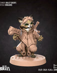 Space Catfolk Vanguard - Bullet Galaxy - 3d Printed Miniature sculpted by Bite the Bullet