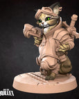 Space Catfolk Vanguard - Bullet Galaxy - 3d Printed Miniature sculpted by Bite the Bullet