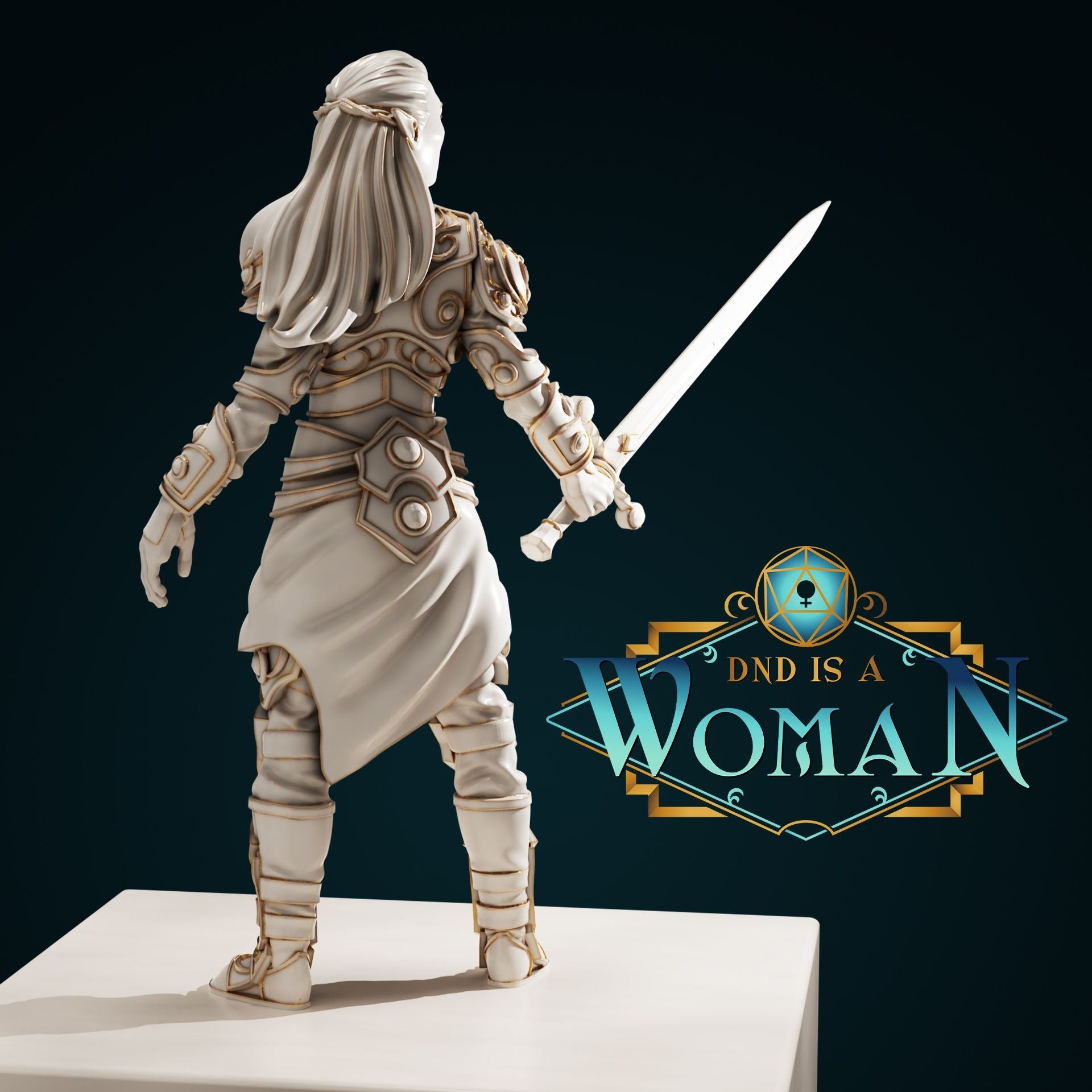 Astralian (Gith) Warlock - Adra - 3d Printed Miniature by DND Is A Woman