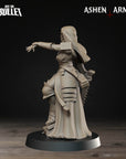 a statue of a woman with a hat on her head