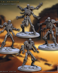 a bunch of action figures of some sort