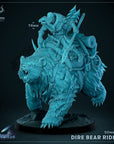 Dire Bear Rider - 3d Printed Miniature by Mammoth Factory