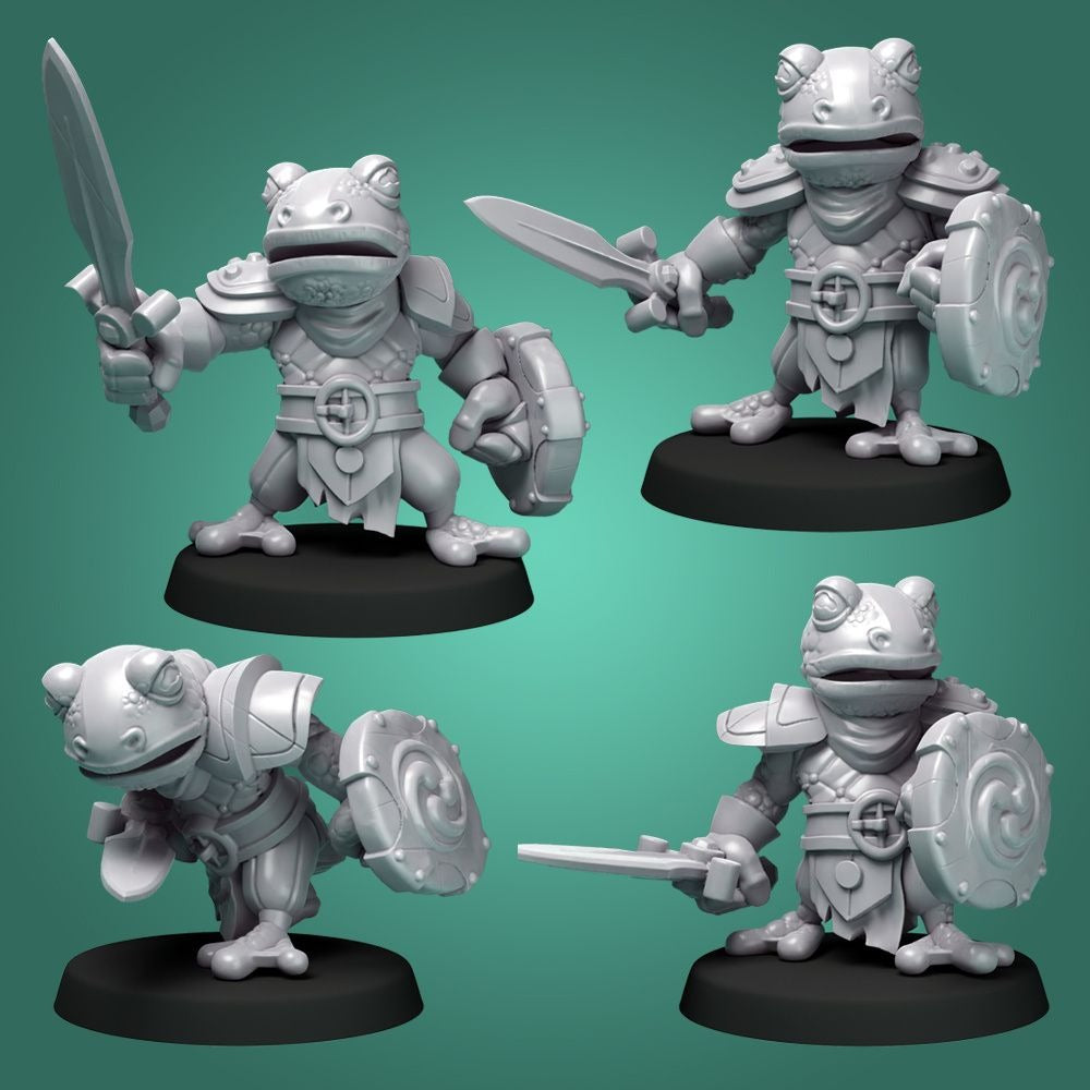 Frog Infantry - 3d Printed Miniature by DiceHeads
