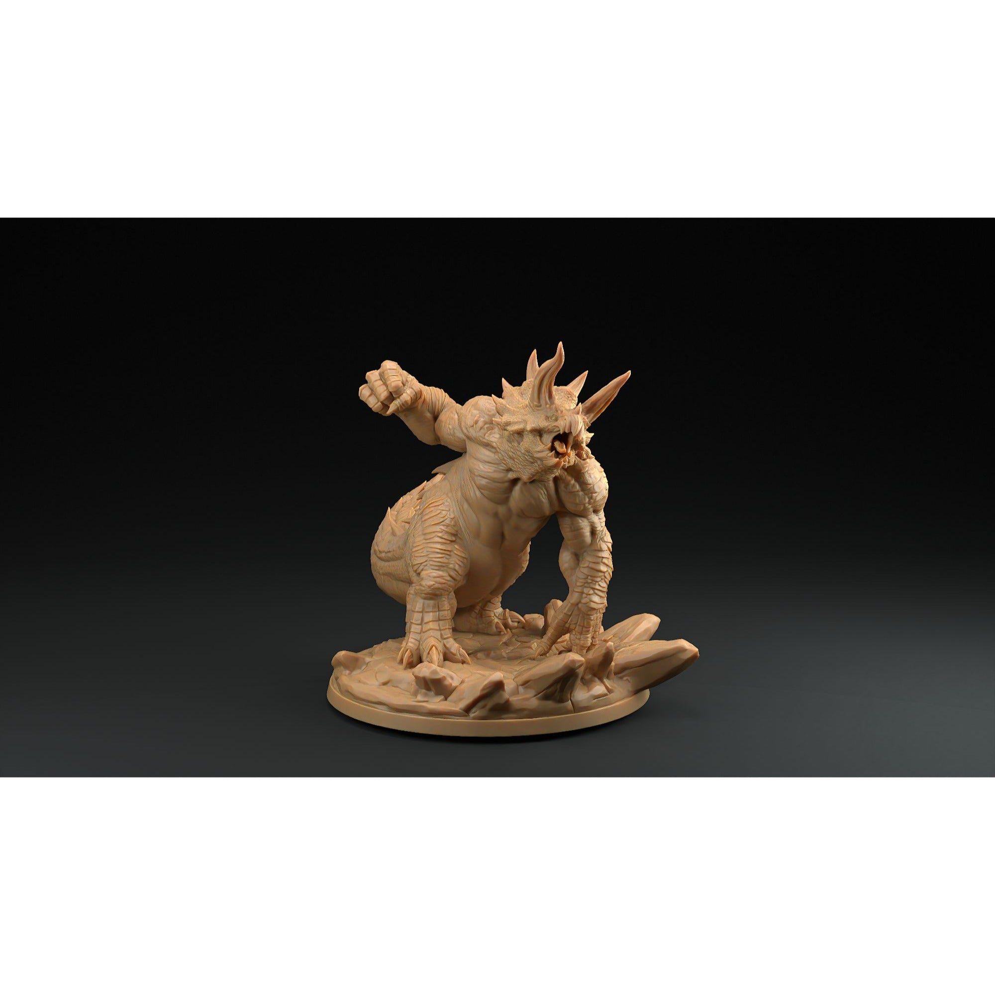 Tricerahulk - 3d Printed Miniature by Dragon Trappers Lodge