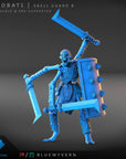 Skell Guard - Yarobati Undead - 3d Printed Miniature Sculpted by Blue Wyvern
