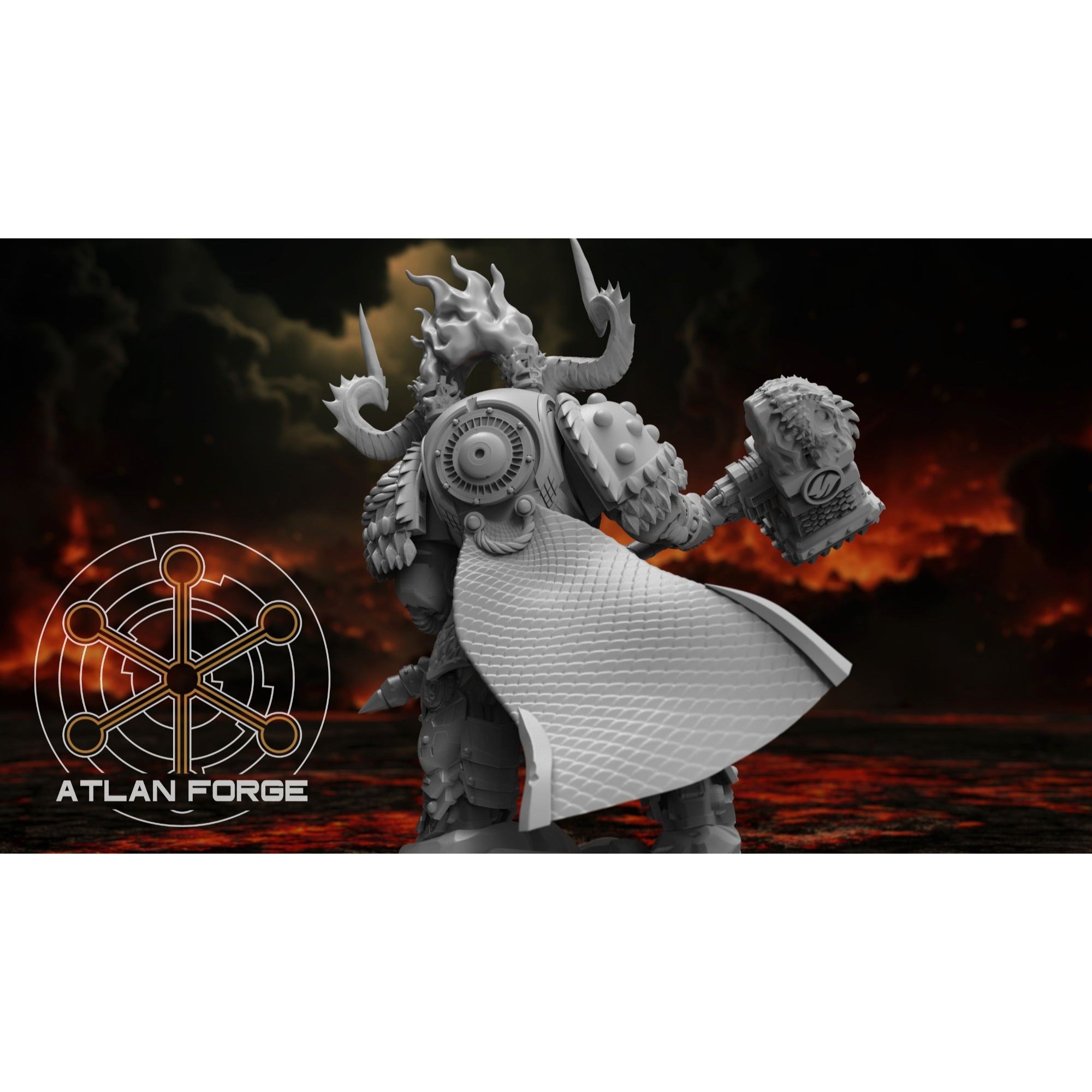 Dragon Inferno Captain - Modular Unit 3d Printed Sculpted by Atlan Forge