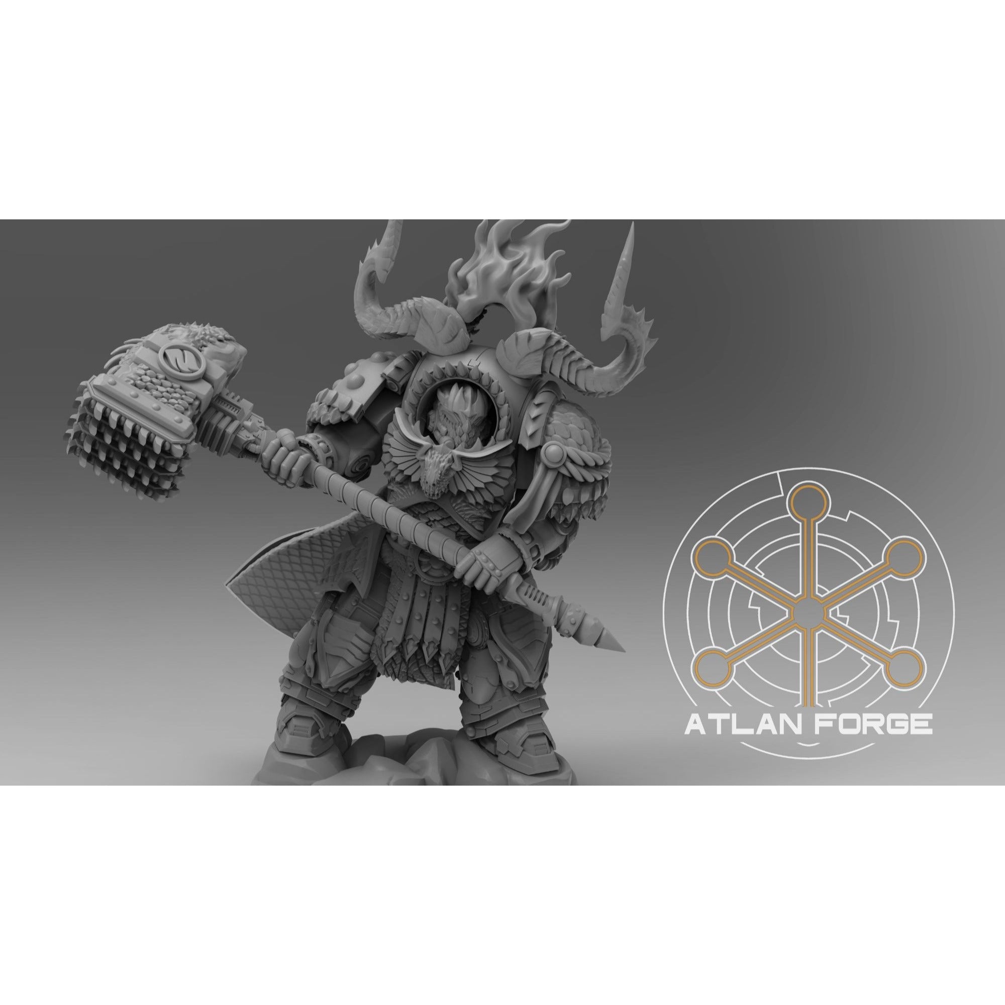 Dragon Inferno Captain - Modular Unit 3d Printed Sculpted by Atlan Forge