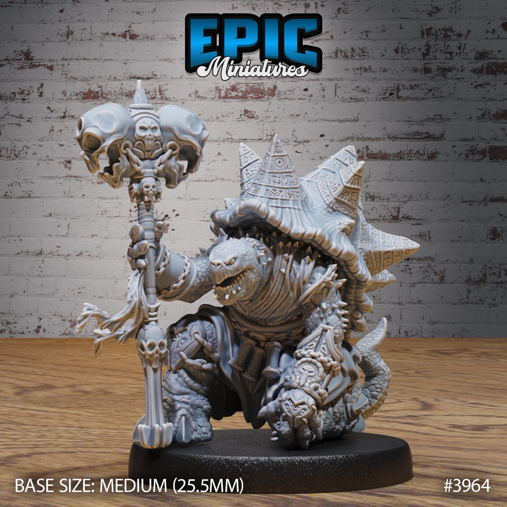 Turtle Folk Necromancer - 3d Printed by Epic Miniatures