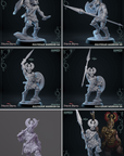 a series of photos showing different types of figurines