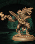 a statue of a skeleton holding a gun