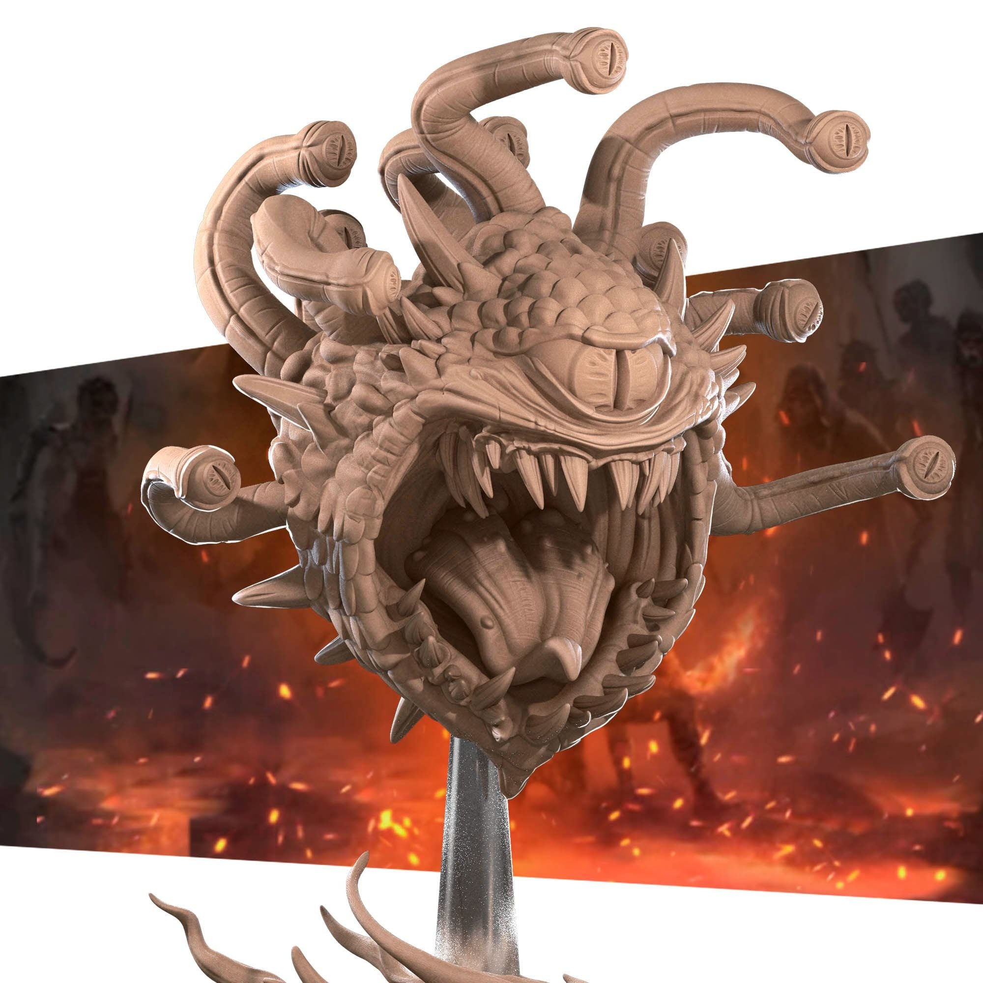 Beholder - Iconic Monsters - 3d Printed Miniature sculpted by Bite the Bullet