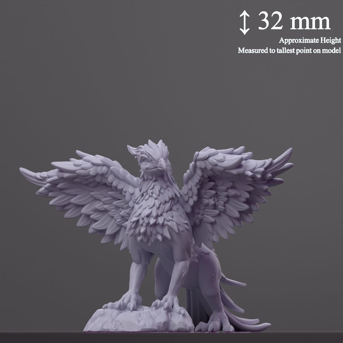 Griffy (Griffin) - Fantastic Creatures - 3d Printed Miniature Sculpted by Cast N Play