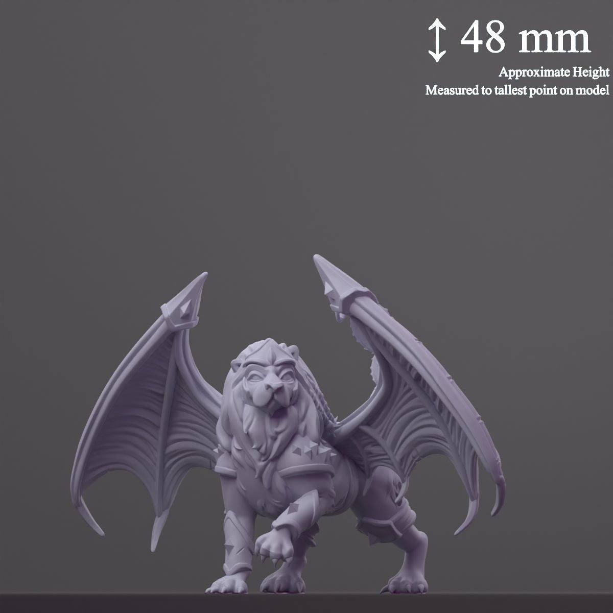 Manicore (Manticore) - Fantastic Creatures - 3d Printed Miniature Sculpted by Cast N Play