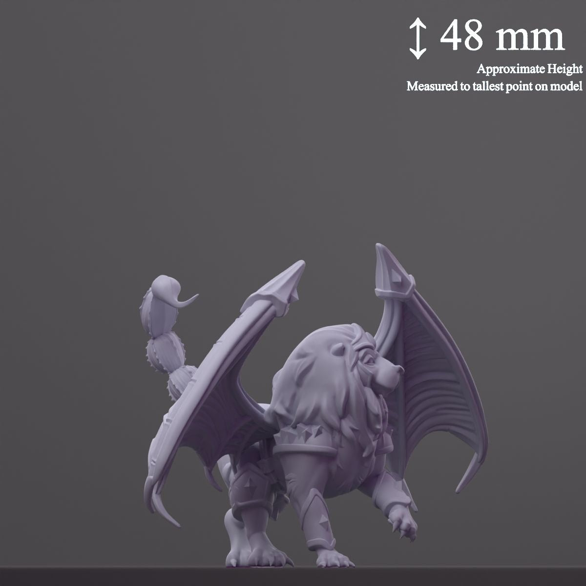 Manicore (Manticore) - Fantastic Creatures - 3d Printed Miniature Sculpted by Cast N Play