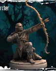 Dark Elf Archer - Army of Darkness: Dark Elves - 3d Printed Miniature Sculpted by Monolith Arts
