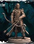 Dark Elf Archer - Army of Darkness: Dark Elves - 3d Printed Miniature Sculpted by Monolith Arts