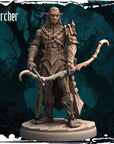 Dark Elf Archer - Army of Darkness: Dark Elves - 3d Printed Miniature Sculpted by Monolith Arts