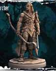 Dark Elf Archer - Army of Darkness: Dark Elves - 3d Printed Miniature Sculpted by Monolith Arts